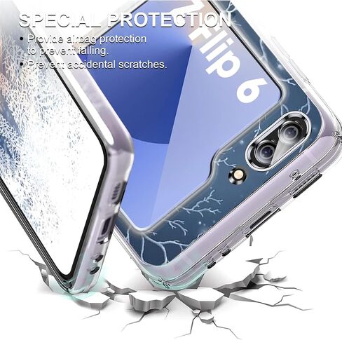 Compatible with Samsung Galaxy Z Flip 6 Case Clear Slim Protective Cases Santa TPU Z Flip 6 Back Cover Full Body Protector Animal Thin Phone Case for Samsung Galaxy Z Flip 6 5G Christmas (A) in Kuwait