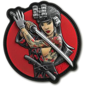 M-Tac Morale Patch Tactical Girl - PVC Tactical Military Patch with Hook Fastener Backing - Patches for Vest, Backpacks, Hats (Tactical Girl Panther)