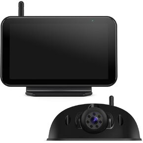 eRapta Wireless RV Backup Camera System, 1080P 5'' Monitor with 1 Rear Camera, IR Night Vision, Recording, Wide Angle View, IP69K Waterproof, Compatible with Furrion Pre-Wired RV Truck Trailer AY5