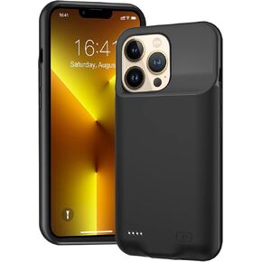 Battery Case for iPhone 13 Pro, 7000mAh Ultra-Slim Portable Charger Case Rechargeable Battery Pack Charging Case Compatible with iPhone 13 Pro (6.1 inch)-Black