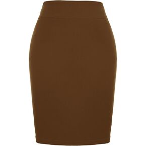 Kate Kasin Women's Knee Length Pencil Skirts High Waisted Slim Fit Business Casual Skirt