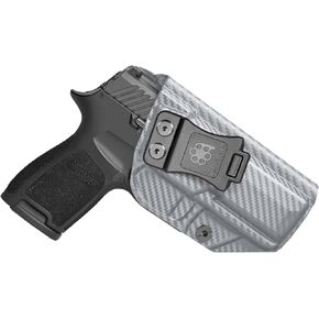 Amberide IWB & OWB KYDEX Holster Fit: Sig Sauer P320 Carry / P320 Compact / P320 M18 Pistol, Inside Waistband Concealed Carry Holster, Adjustable Cant & 'Posi-Click' Retention, USA Made by Amberide