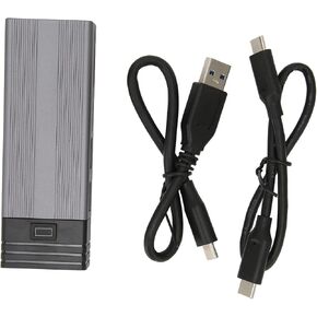 USB C Hard Drive Enclosure M.2 NVME SSD Enclosure for PS5 Game Consoles Tablets Computers, Supports USB 2.0, TF Card, Support Up to 2TB Memory Card Expansion (Silver)