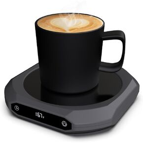 Mug Warmer for Desk - 36W Smart Coffee Cup Warmer with Timer, Auto Shut Off, 3 Heat Settings, Keep Your Coffee Warm for Office Hours,Perfect Coffee Gifts (Black)