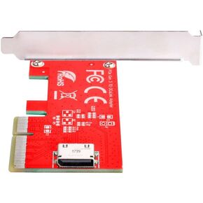 chenyang Oculink External SFF-8612 SFF-8611 Host to PCI-E Express 3.0 4.0 PCI-E 4X Adapter for PCIe SSD with Bracket