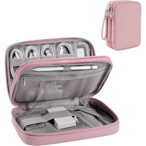 حقيبة سفر لتنظيم الأجهزة الإلكترونية، حقيبة تكنولوجيا للسفر للكمبيوتر اللوحي مقاس 7.9 بوصة، والكابل، والشاحن والأسلاك، والقرص الصلب المحمول وبنك الطاقة (كبير، رمادي داكن) in Kuwait