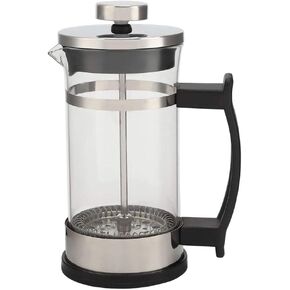 French Press Coffee Maker, 304 Stainless Steel Coffee Press, 350 ml Household Glass Coffee Pot, Tea Maker,Heat Resistant Sturdy, Easy to Clean