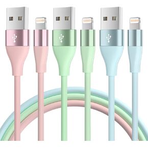 iPhone Charger [Apple MFi Certified] 3Pack 10FT Lightning Cable Fast Charging iPhone Charger Cord Compatible with iPhone 13 12 11 Pro Max XR XS X 8 7 6 Plus SE and More (Multi-Color)