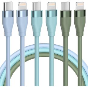 USB C to Lightning Cable 3 Pack 6FT Apple MFi Certified, iPhone Fast Charger Type C to Lightning Cord for iPhone 14 13 12 11 Pro Max Xr Xs 8 and More