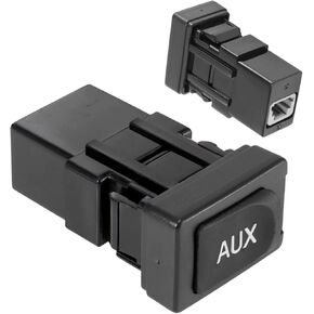 Aux Port Replacement Compatible with 2007-2014 Toyota Corolla Tundra RAV4 Tacoma Sienna Highlander - Replaces 86190-02010 Auxiliary Input Adapter Aux Jack Aux Input Car Stereo Jack