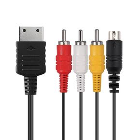 S Video RCA AV Cable for Dreamcast, S-Video Audio Video Cable Compatible with Sega Dreamcast DC, 1.8M/6FT