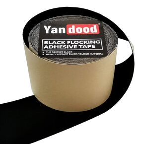 Black Flocking Adhesive Tape 3in x 30ft Projection Screen Felt Tape Border Ultra High Contrast Deep Black Felt Strips for Projector Screen Frame DIY
