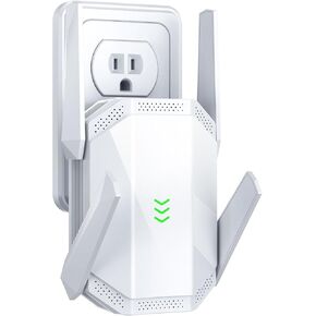 WiFi Extender, WiFi Extender Signal Booster for Home, 3000Mbps Dual Band Internet Extender WiFi Booster, with Gigabit Ethernet Port Covers up to 20000sq, ft and 200+ Devices