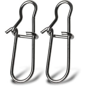 Atibin Duo Lock Fishing Snap Stainless High Strength Fishing Snap Swivel Quick Change Fishing Snap Clip Black Nickel 24lb-209lb