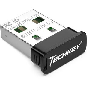 USB Bluetooth Adapter for Desktop PC, Plug & Play 5.3 Mini EDR Bluetooth Dongle Receiver & Transmitter for Laptop Computer for Bluetooth Keyboard Mouse Headphones Speakers Printer Windows 11/10/8.1
