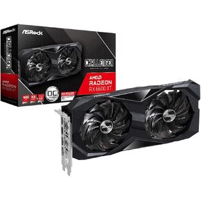بطاقة رسومات ASRock AMD Radeon RX 6600 XT Challenger D 8GB OC، 3 x DisplayPort، 1 x HDMI، 8GB 128bit GDDR6، مروحة محورية مخططة، أنبوب حراري فائق الملاءمة، لوحة خلفية معدنية أنيقة، (RX6600XT CLD 8GO) in Kuwait
