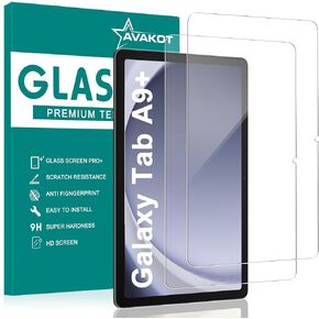 avakot 2 Pack Screen Protector for Samsung Galaxy Tab A9 Plus 2023 | Galaxy Tab A9 Plus Tempered Film Ultra Thin Screen Protector | Anti-Fingerprint Touch Sensitive Screen Protector for Tab A9 Plus