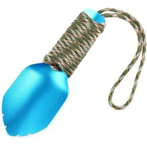 Backpacking Trowel Ultralight Camping Shovel Hiking Trowel Garden Trowel Small Potty Shovel (Blue)