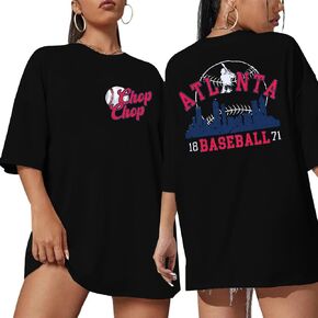 Baseball Shirt Women Oversized Tee - Vintage Baseball Season Fan Graphic Shirt Loose Fit Game Day Casual Tees Tops