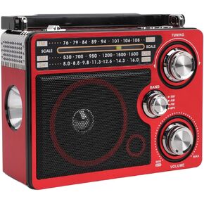 Full Band Portable Shortwave Radio, AM FM SW LW World Band Radio DSP Good Reception Radio, Shortwave Radio with Best Reception, Long Telescopic Antenna for Home Kitchen Outdoor
