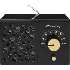 Crosley CR3042A-BK Maverick Portable AM/FM Radio with Bluetooth Receiver, Black