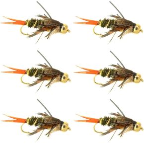 The Fly Fishing Place Double Bead Twenty Incher Nymph Fly Fishing Flies - 6 Flies Hook Size 10