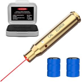 Sight Laser 9mm/ 223 5.56mm Laser bore sighter Red Laser with Batteries