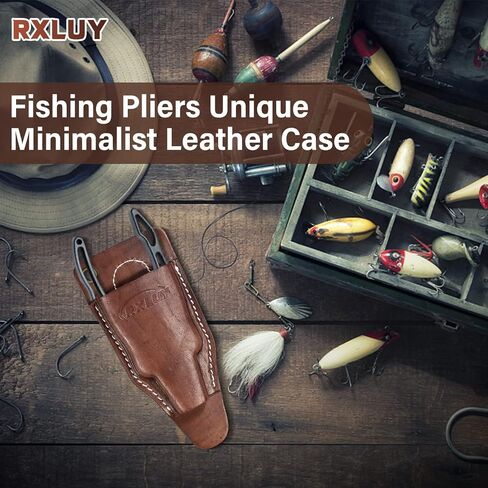 Fishing Pliers Holster with Retractable Lanyard, Universal Fit for Most Sea Fishing & Wild River Lure Tongs Leather Accessories in Kuwait