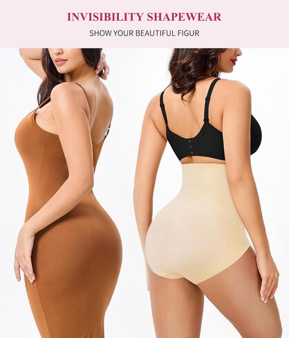 Gotoly Tummy Control Shapewear For Women High Waisted Butt Lifting Panties Seamless Body Shaper Shapewear Shorts (Black,XX-Large) in Kuwait