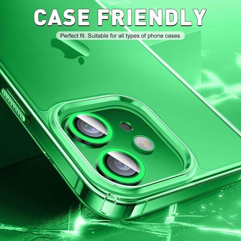 واقي عدسة الكاميرا المضيء من LucBuy لهاتف iPhone 14 Pro/iPhone 14 Pro Max، ملصقات فيلم غطاء الكاميرا من الزجاج المقوى اللامع، حلقات معدنية مطورة مضادة للخدش ومحاذاة تلقائيًا in Kuwait