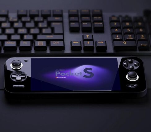 AYANEO Pocket S-6 Inches 1080P Handheld Android Video Game Console 1920x1080 Tablet PC Video Game Console Snapdragon G3x Gen 2 CPU (Black, 16GB+512GB) in Saudi Arabia