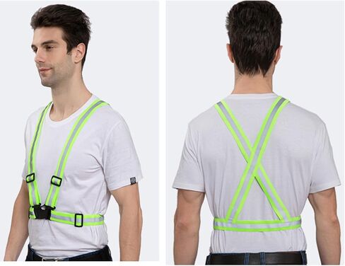 3Pcs Reflective Running Vest, Adjustable Elastic Straps Lightweight 360°High Visibility for Outdoor Walking, Jogging in Kuwait