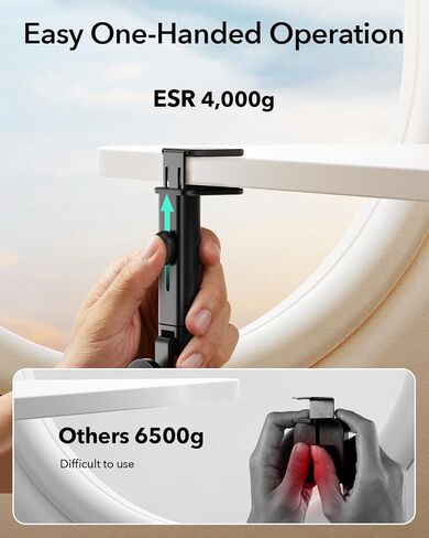 ESR لحامل هاتف الطائرة MagSafe، أساسيات السفر بالطائرة، حامل هاتف السفر المحمول، حامل هاتف الطائرة المغناطيسي مع حلقة معدنية لهاتف iPhone 16 Pro Max 15 14 13 12، Samsung، Android in Kuwait