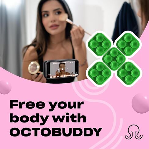 حافظة هاتف صغيرة لاصقة من السيليكون - حامل قوي بدون استخدام اليدين لصور السيلفي ومقاطع الفيديو - متين وسهل الاستخدام - متوافق مع iPhone وAndroid - 6 × 1 بوصة × 1 بوصة، بيبي بلو جاي in Kuwait