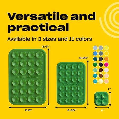 حافظة هاتف صغيرة لاصقة من السيليكون - حامل قوي بدون استخدام اليدين لصور السيلفي ومقاطع الفيديو - متين وسهل الاستخدام - متوافق مع iPhone وAndroid - 6 × 1 بوصة × 1 بوصة، بيبي بلو جاي in Kuwait