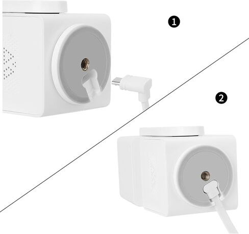 UYODM 2Pack 20FT/6M Micro USB Extension Cable Compatible with WYZE Cam Pan V3, L-Shape 90 Degree Extension Charging Cable Power Your WYZE Cam Pan V3 Continuously - White in Saudi Arabia