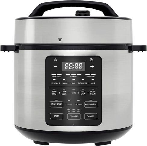 Elevon 6 QT Electric Pressure Canner 12-in-1 Multi Cooker Electric Canners for Pressure Canning Rice Cooker Digital Pressure Canner Stainless Steel in Saudi Arabia
