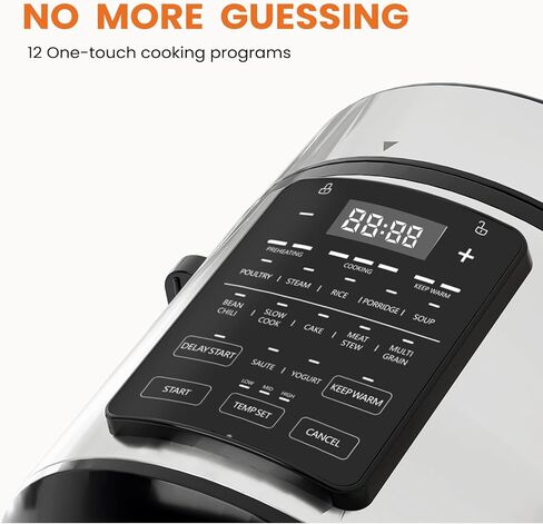 Elevon 6 QT Electric Pressure Canner 12-in-1 Multi Cooker Electric Canners for Pressure Canning Rice Cooker Digital Pressure Canner Stainless Steel in Saudi Arabia