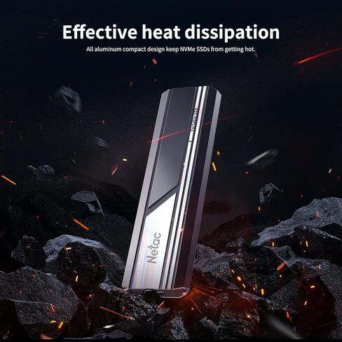 Netac 500GB Portable SSD Up to 1050MB/s Read 1000MB/s Write Speed Type-C USB 3.2 Gen 2, External Solid State Drive PCIe Gen3x4 NVMe1.3 Business Travel Essential Dust-Resistant, ZX10 in Kuwait