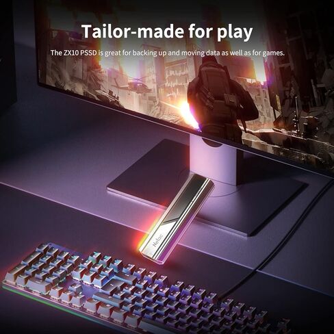 Netac 500GB Portable SSD Up to 1050MB/s Read 1000MB/s Write Speed Type-C USB 3.2 Gen 2, External Solid State Drive PCIe Gen3x4 NVMe1.3 Business Travel Essential Dust-Resistant, ZX10 in Kuwait