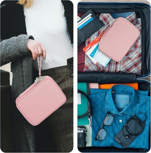 حقيبة سفر لتنظيم الأجهزة الإلكترونية، حقيبة تكنولوجيا للسفر للكمبيوتر اللوحي مقاس 7.9 بوصة، والكابل، والشاحن والأسلاك، والقرص الصلب المحمول وبنك الطاقة (كبير، رمادي داكن) in Kuwait