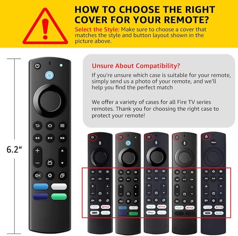 حافظة OneBom (3 قطع) من السيليكون تتوهج في الظلام لسلسلة Firetv 4K Max (2nd)/Insignia/Pioneer/Omni (QLED) مع حبل قصير، خفيفة الوزن مضادة للانزلاق ومضادة للصدمات (أزرق متوهج وأخضر متوهج وأرجواني متوهج) in Kuwait