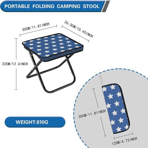 Collapsible Chair Portable Folding Stool with Carry Bag, 1.35Lbs Small Foldable Adults Camp Seat for Travel/Camping/Hiking/Fishing/Picnic/Barbecue in Saudi Arabia