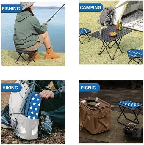Collapsible Chair Portable Folding Stool with Carry Bag, 1.35Lbs Small Foldable Adults Camp Seat for Travel/Camping/Hiking/Fishing/Picnic/Barbecue in Saudi Arabia