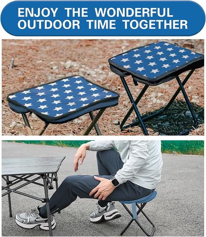 Collapsible Chair Portable Folding Stool with Carry Bag, 1.35Lbs Small Foldable Adults Camp Seat for Travel/Camping/Hiking/Fishing/Picnic/Barbecue in Saudi Arabia