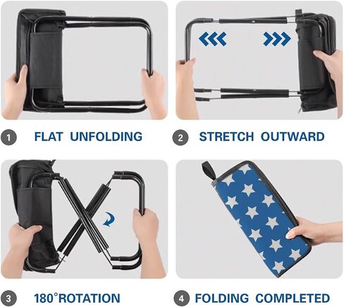 Collapsible Chair Portable Folding Stool with Carry Bag, 1.35Lbs Small Foldable Adults Camp Seat for Travel/Camping/Hiking/Fishing/Picnic/Barbecue in Saudi Arabia