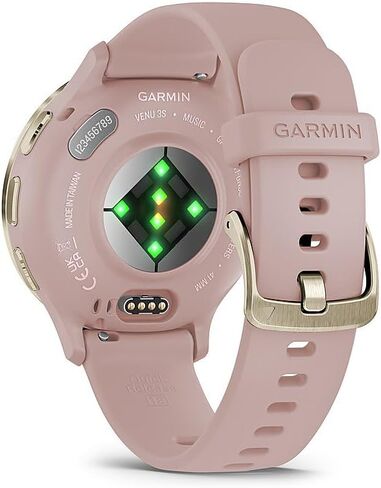 Garmin 010-02785-01 Venu 3S Health Fitness GPS Smartwatch Steel Bezel with Sage Gray Case 41mm | Official USA Partner Model | Bundle with Deco Screen Protector, Fitness & Wellness Suite in Saudi Arabia