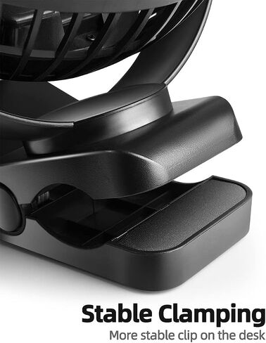 مروحة Viniper بمشبك USB مقاس 6 بوصات، مروحة مكتب صغيرة محمولة: دوران 360 درجة، مروحة طاولة الرياح 3 سرعات، هادئة قوية للمنزل والمكتب (مروحة تعمل بالطاقة USB غير قابلة لإعادة الشحن) - وردي in Kuwait