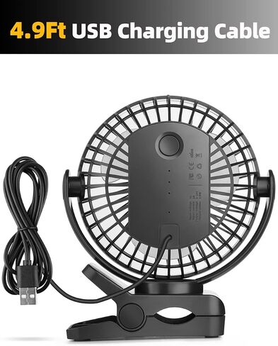 مروحة Viniper بمشبك USB مقاس 6 بوصات، مروحة مكتب صغيرة محمولة: دوران 360 درجة، مروحة طاولة الرياح 3 سرعات، هادئة قوية للمنزل والمكتب (مروحة تعمل بالطاقة USB غير قابلة لإعادة الشحن) - وردي in Kuwait