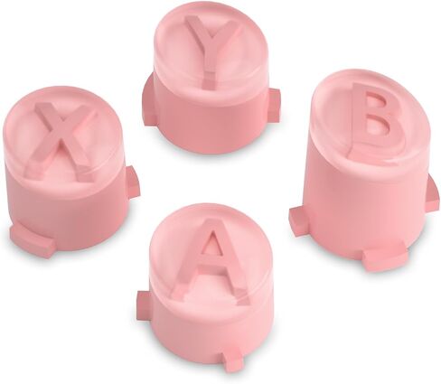 eXtremeRate ABXY Buttons for Xbox Core Wireless Controller, Two-Tone Carmine Pale Red & Clear Classic Symbols Action Buttons Replacement Prats for Xbox One S/X, Elite Series 2 Core & 1 Controller in Saudi Arabia